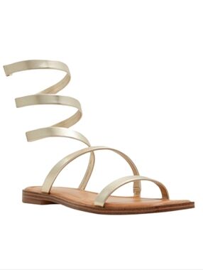 Aldo Metallic Gold Wrap Sandals